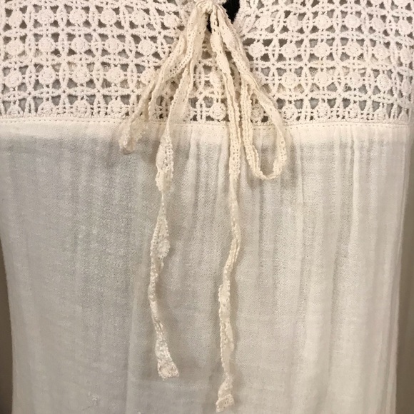 Tulle Anthropologie Crepe Mini Dress Cream Ecru S - Picture 6 of 11